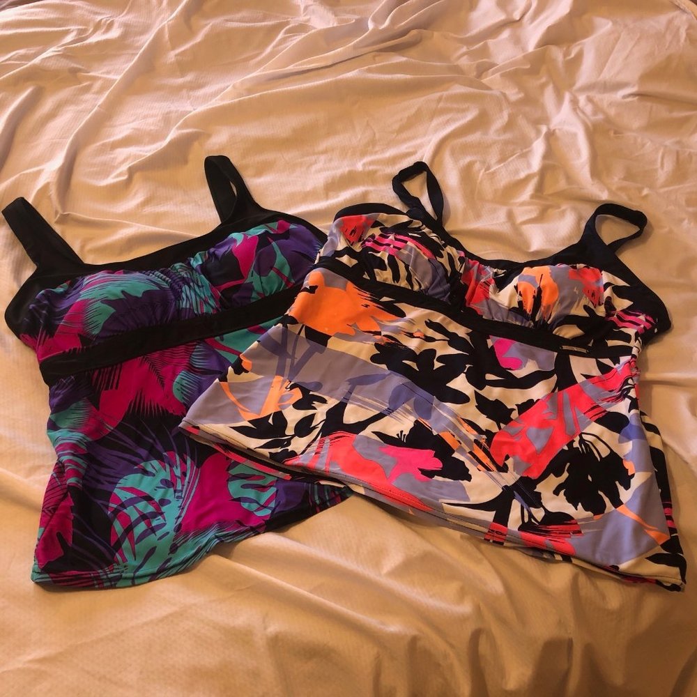 Swim Suit Tops - Lot of 2 - Size 16W